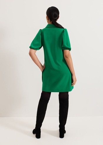 Phase Eight Petite Candice Scallop Dress Green Australia | YE0438671